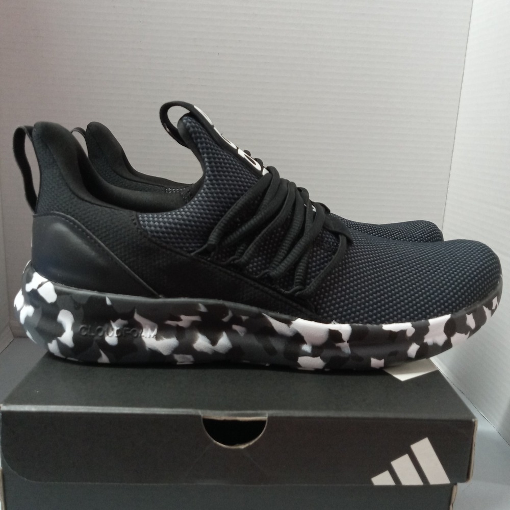 adidas Lite Racer Adapt 7.0 Size Men's 10.5 JS0045 Black/Gray/White New With Box